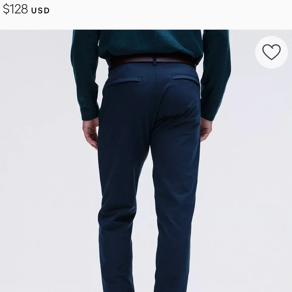 Lululemon Commission Pant Slim 34"L Warpstreme Men's Size 32 True Navy - Picture 3 of 7